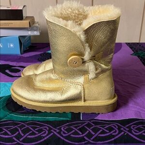 UGG Gold Ankle Booties
